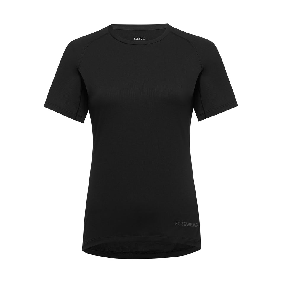 Front view of the GOREWEAR Women's Everyday Tee in the Black colourway. (8609568456866)
