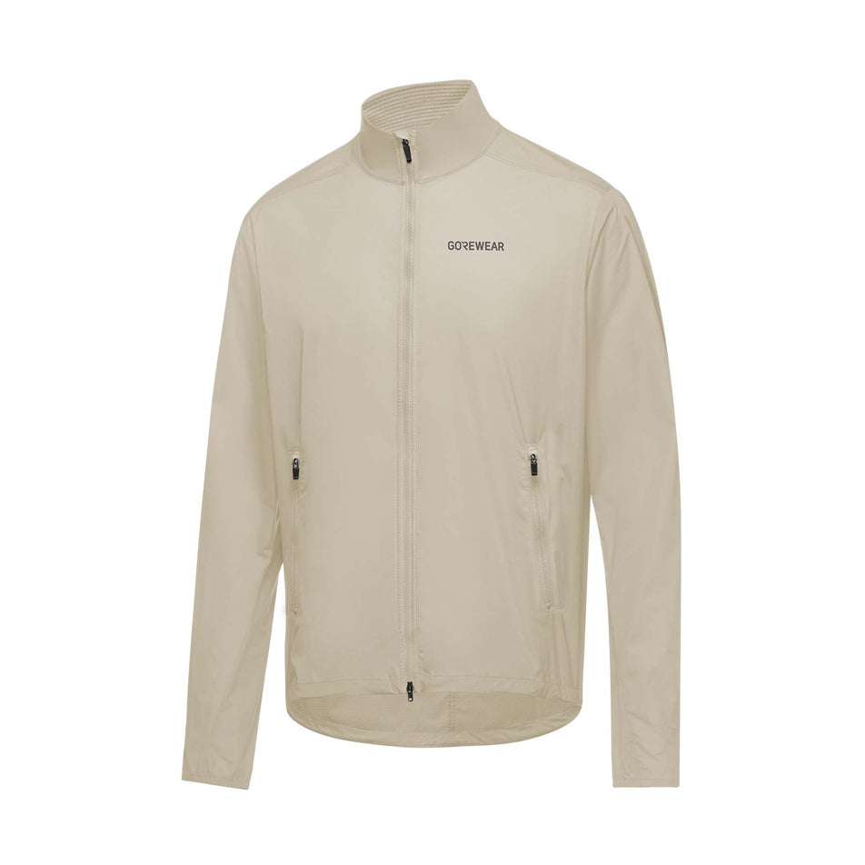The front of the GOREWEAR Men's Concurve Windbreaker in the Tech Beige colourway. (8604901965986)