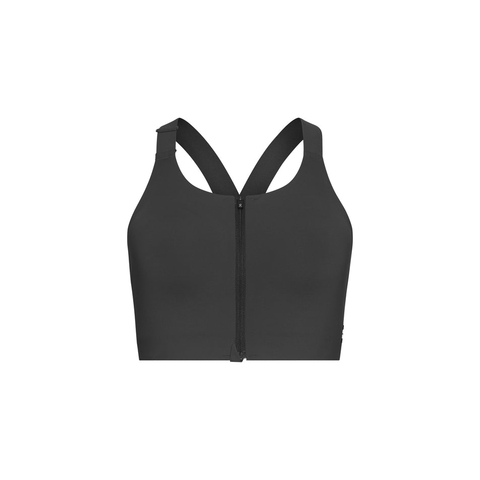 Front view of the On Women's Endurance Bra Zip in the Eclipse colourway. (8715662426274)
