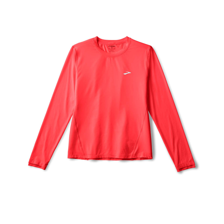 Front view of the Brooks Women's Sprint Free Long Sleeve 3.0 in the Neo Cayenne colourway. (8575027282082)