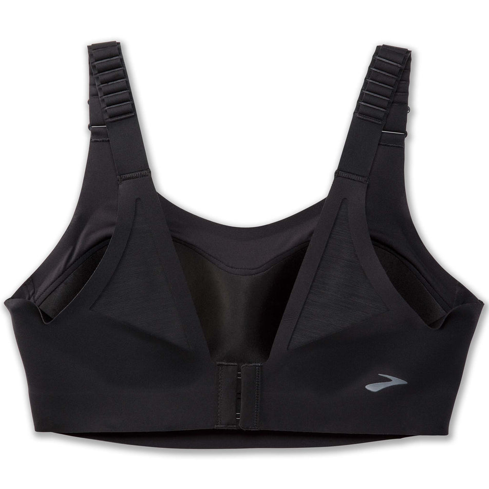 Back view of a Brooks Women's Scoopback 2.0 Sports Bra in the Black colourway. (8636841099426)