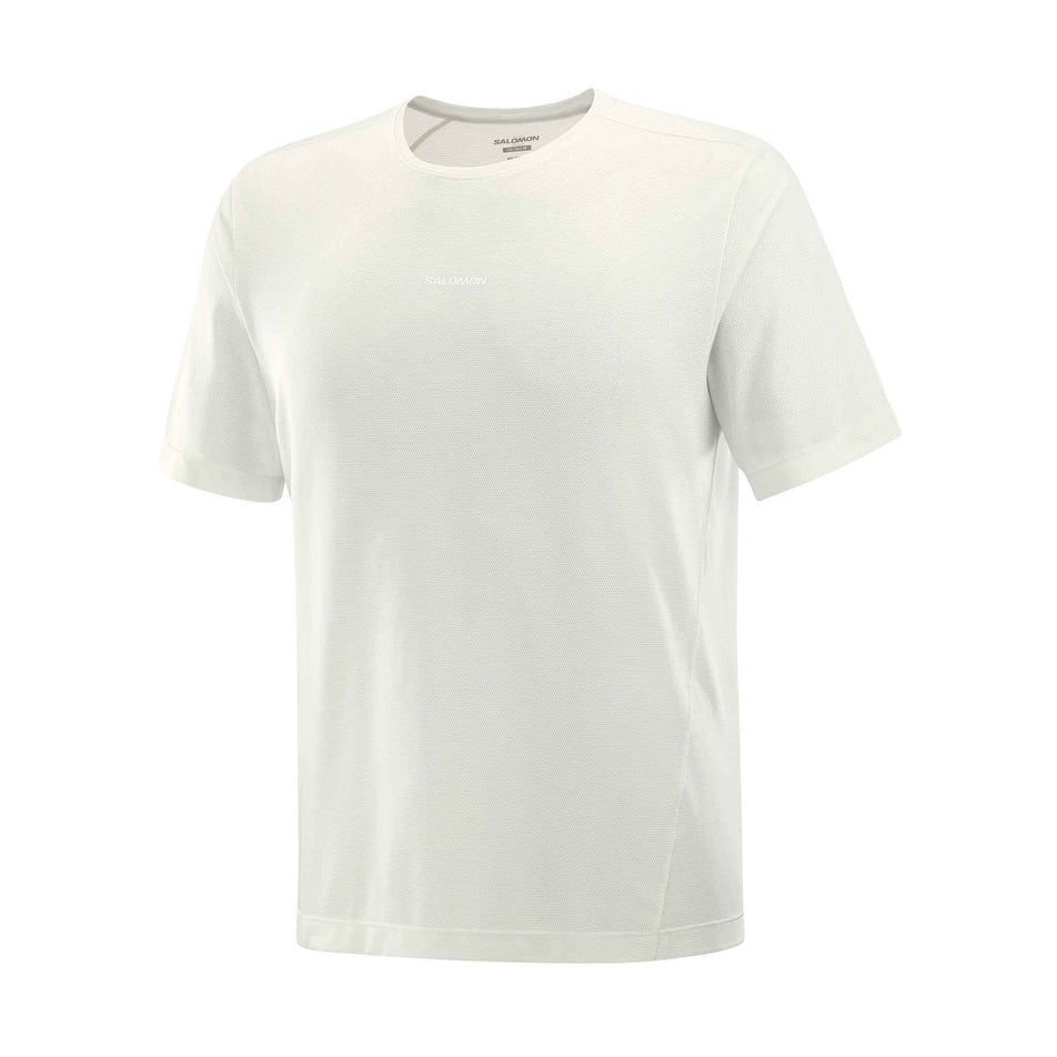Front view of the Salomon Men's SHKout Core Short Sleeve T-Shirt in the Icicle colourway. (8575600001186)