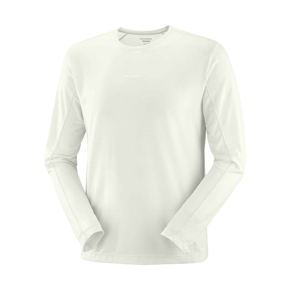 Front view of the Salomon Men's SHKout Core Long Sleeve T-Shirt in the Icicle colourway. (8575596200098)