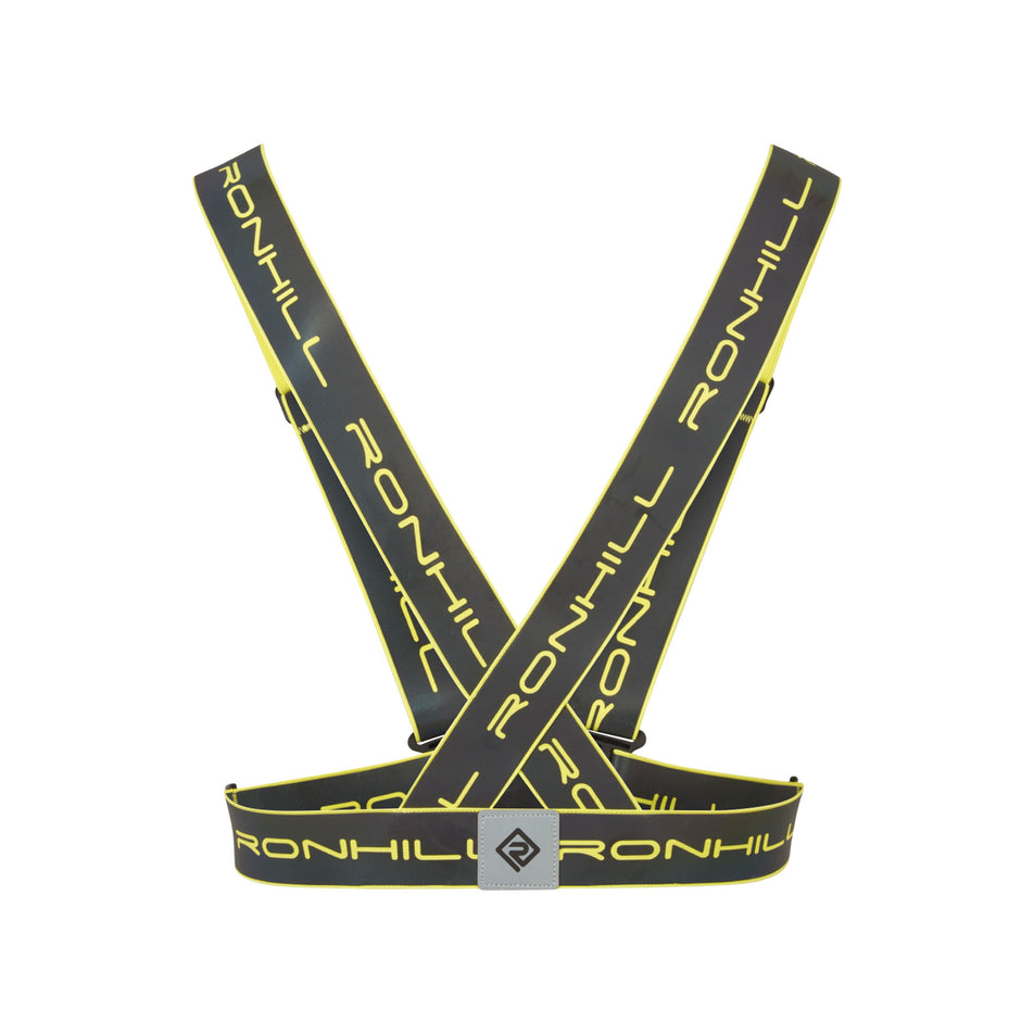 Back view of the Ronhill Unisex Reflect Belt in the Fluo Yellow/Reflect colourway. (8491318313122)